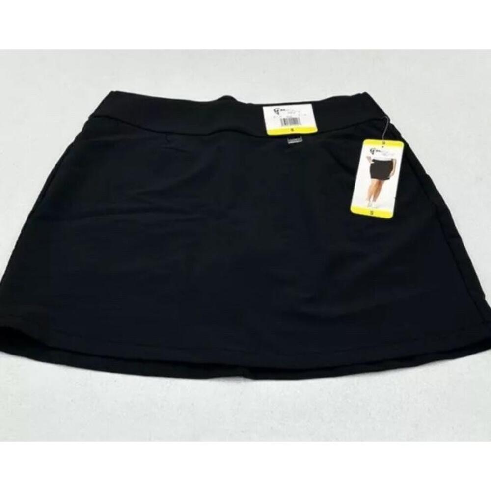Greg Norman Womens Stretch Golf Lined Short 3 Pocket Skort, Black, Size S N9
